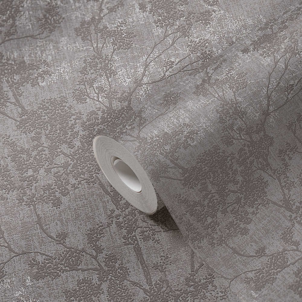 New Walls - Flourishing Linen botanical wallpaper AS Creation    
