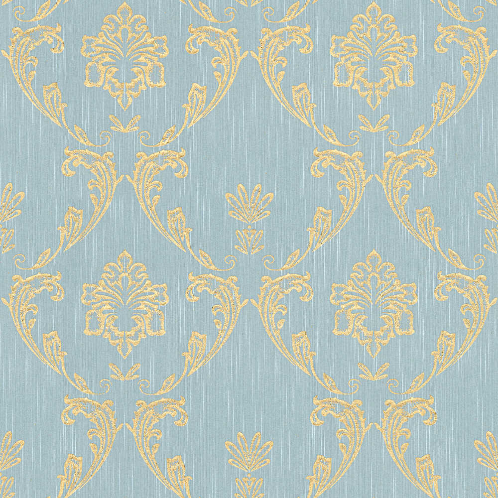 Metallic Silk textile wallpaper AS Creation Roll Light Blue  306586