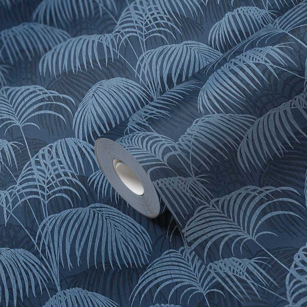 Tessuto 2 - Flocked Palms textile wallpaper AS Creation    