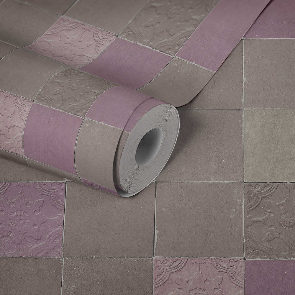 New Walls - Mediterranean Tiles industrial wallpaper AS Creation    