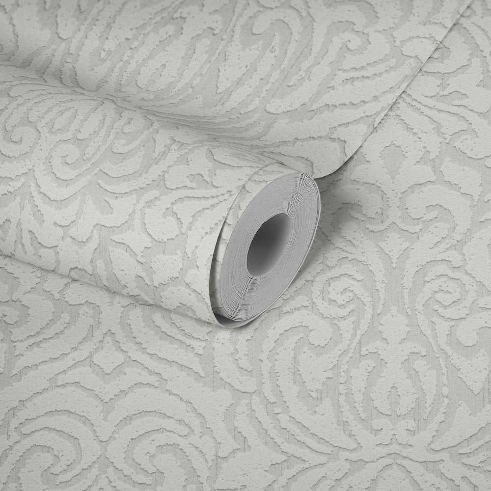 Tessuto 2 - Flocked Damask textile wallpaper AS Creation    