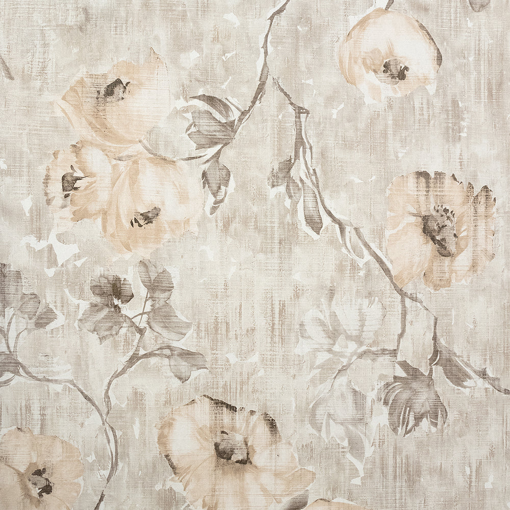 Julie Feels Home - Petunia botanical wallpaper Hohenberger Roll Apricot Grey  26916-HTM