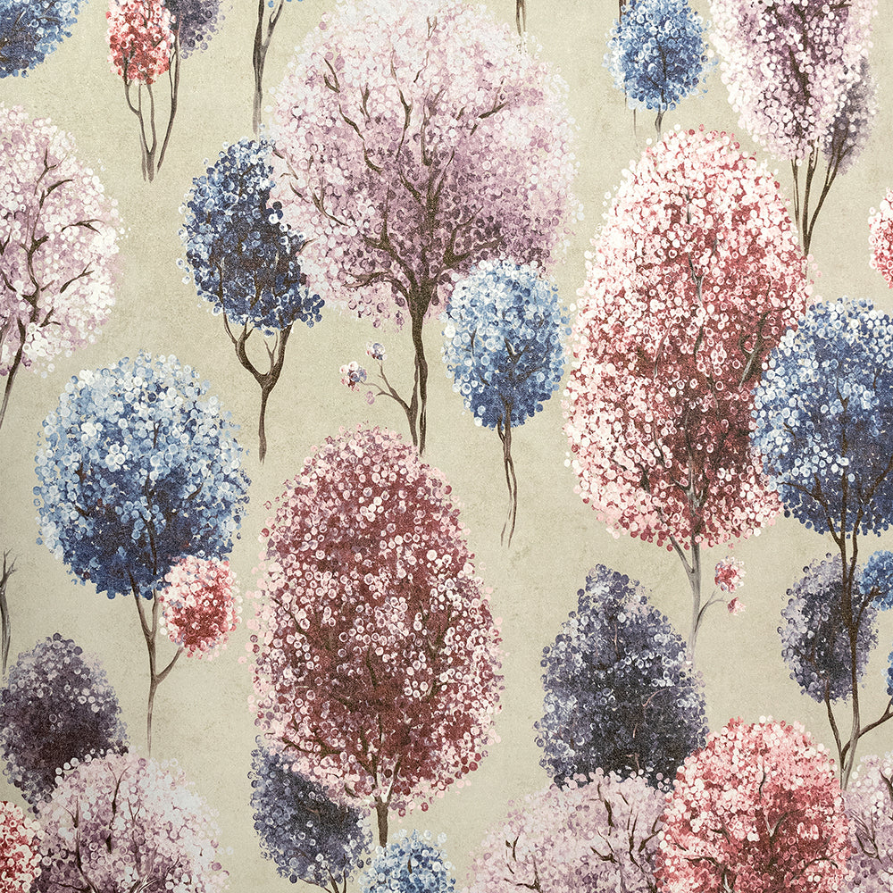Julie Feels Home - Tilia botanical wallpaper Hohenberger Roll Lilac Mud  26922-HTM