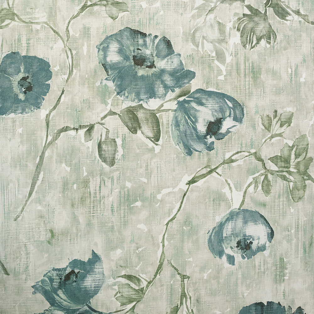 Julie Feels Home - Petunia botanical wallpaper Hohenberger Roll Blue Sage  26917-HTM