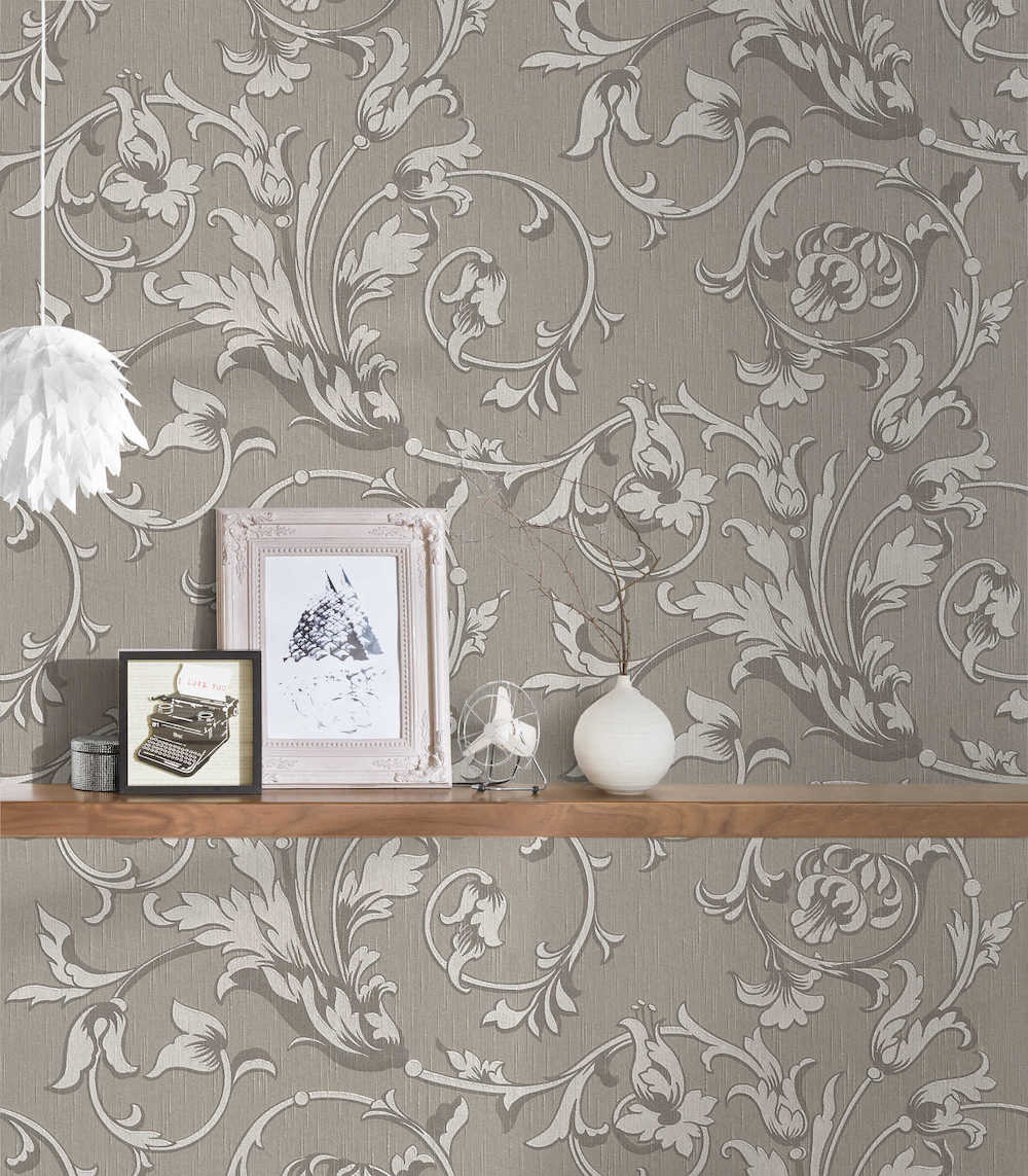 Tessuto - Embossed Filigree textile wallpaper AS Creation    