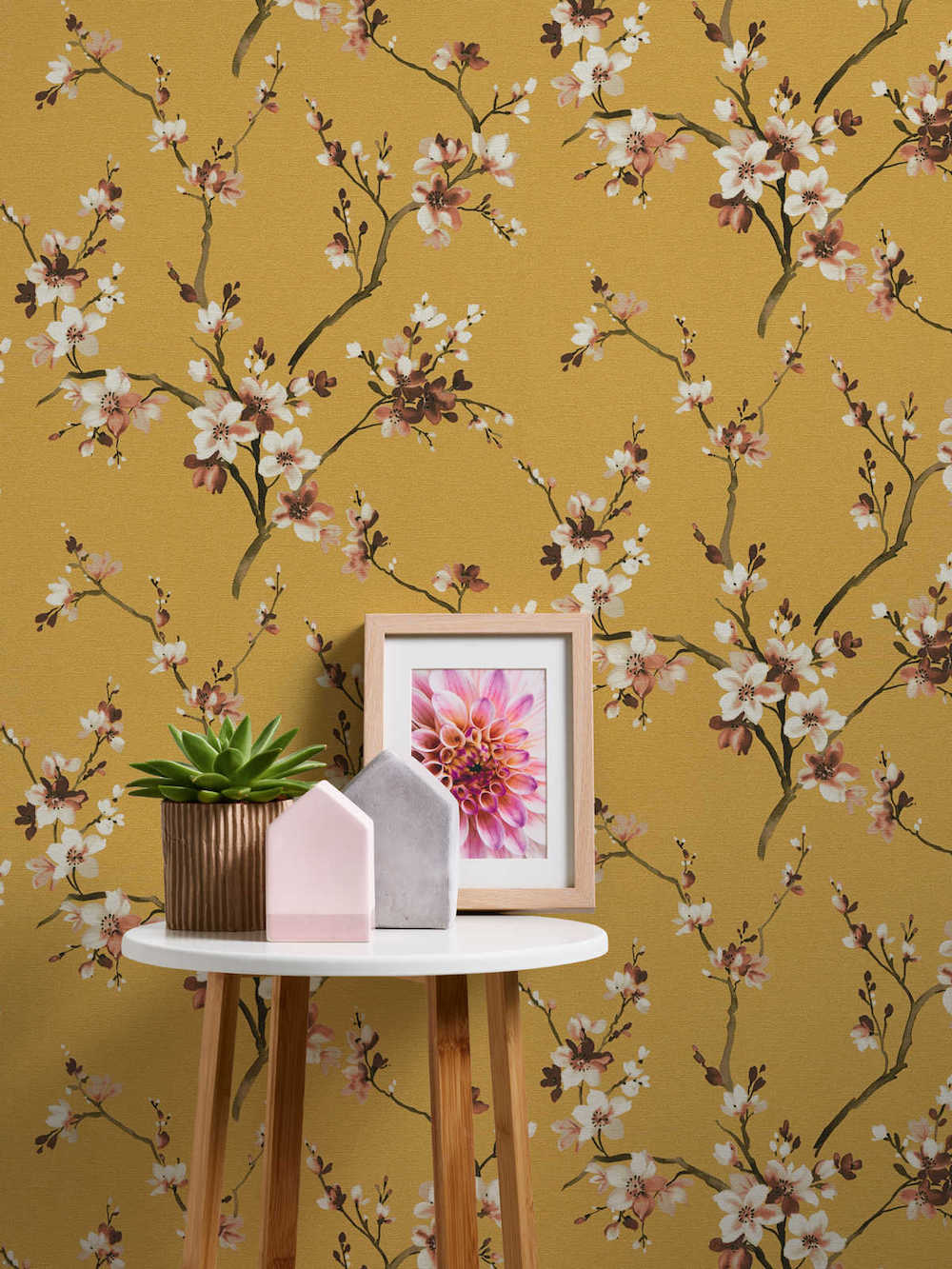 Desert Lodge - Cherry Blossom botanical wallpaper AS Creation    