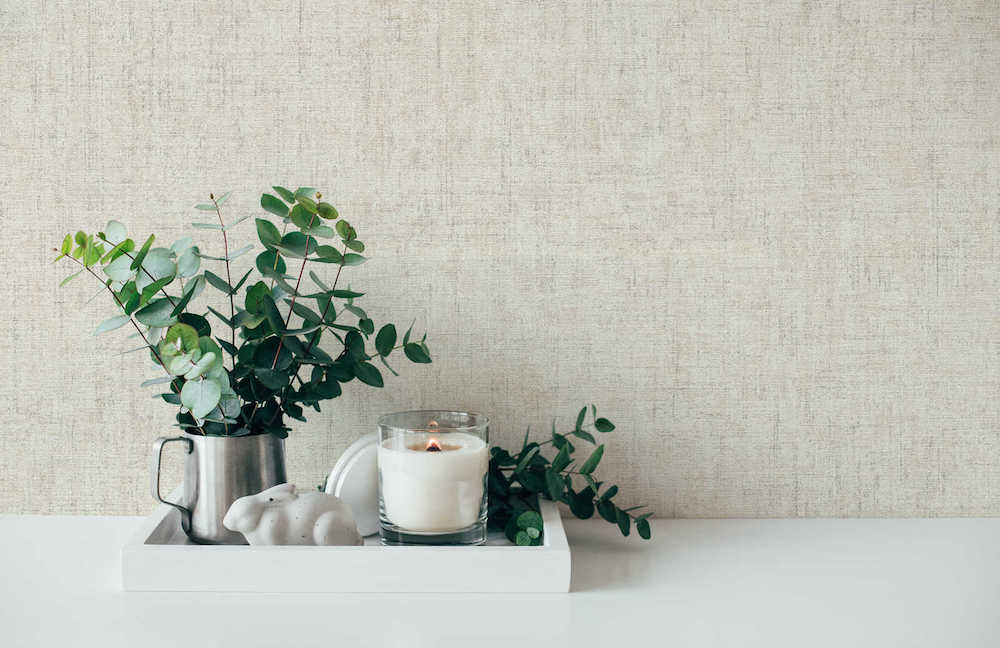 Greenery - Linen Luxe bold wallpaper AS Creation    