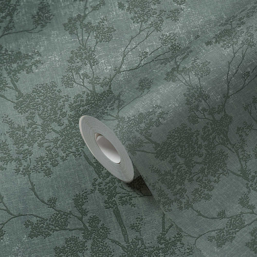 New Walls - Flourishing Linen botanical wallpaper AS Creation    