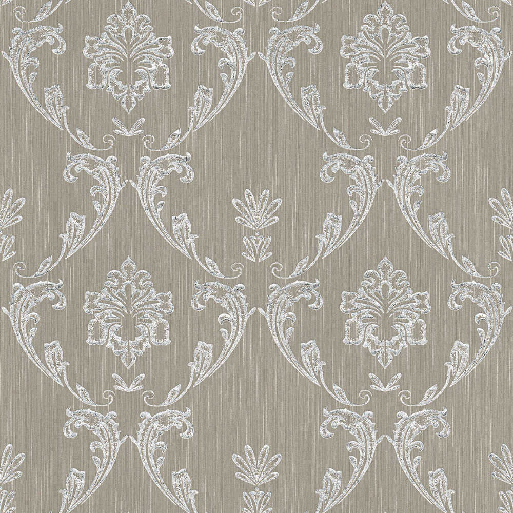 Metallic Silk textile wallpaper AS Creation Roll Taupe  306583