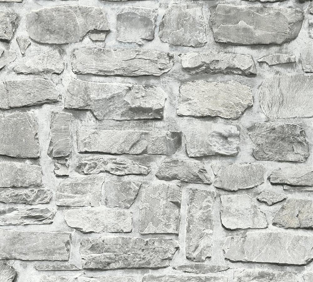 Industrial Elements - Natural Bricks industrial wallpaper AS Creation Roll Grey  363701
