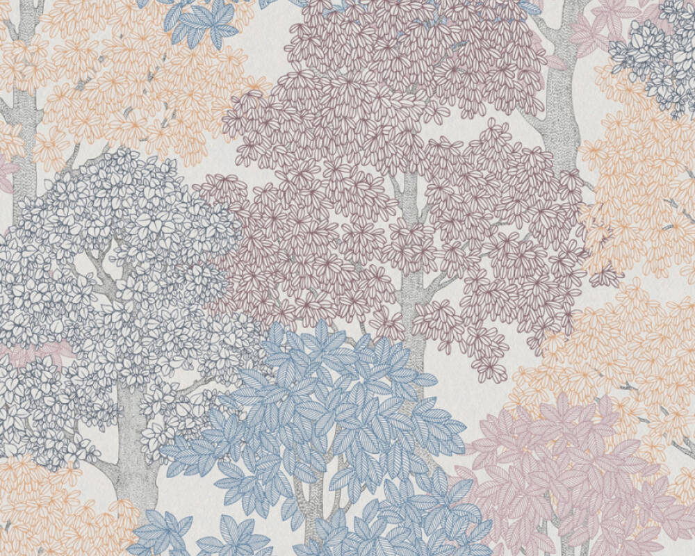 Floral Impression - Whispering Leaves botanical wallpaper AS Creation Roll Cream  377534