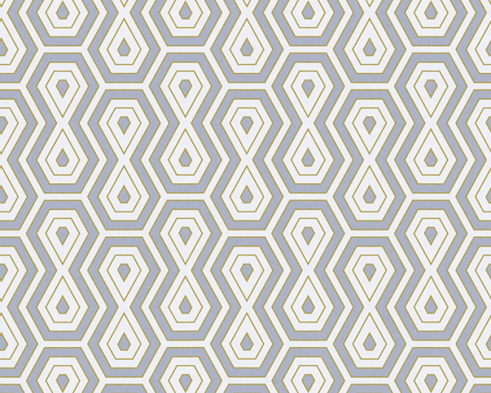 Jungle Chic - Tropical Geometrics geometric wallpaper AS Creation Roll Light Grey  377076