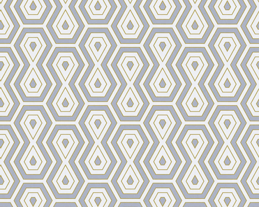 Jungle Chic - Tropical Geometrics geometric wallpaper AS Creation Roll Light Grey  377076