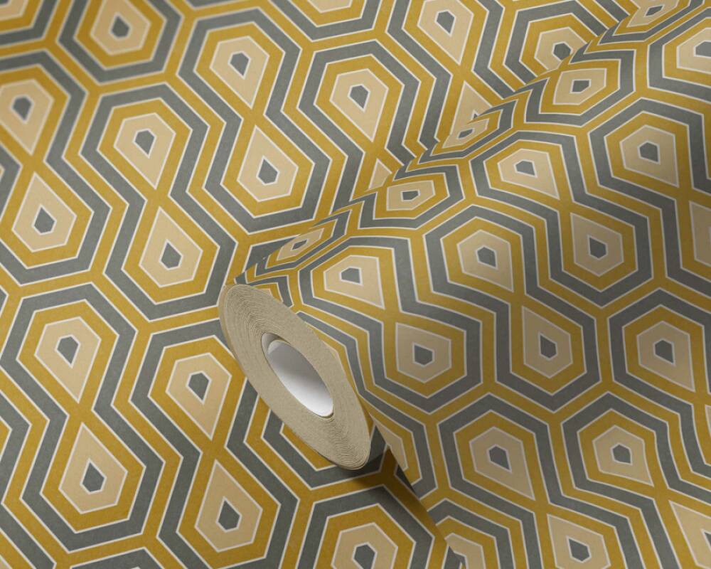 Jungle Chic - Tropical Geometrics geometric wallpaper AS Creation    