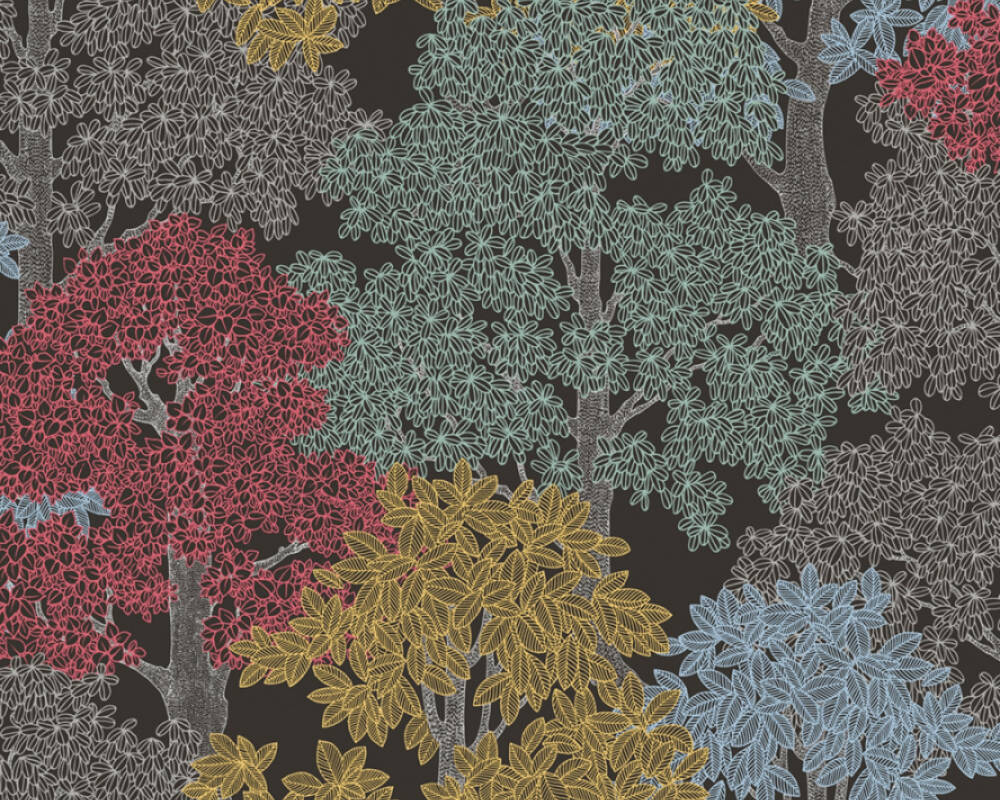 Floral Impression - Whispering Leaves - Stock Sale clearance AS Creation Roll Black 377532-stock