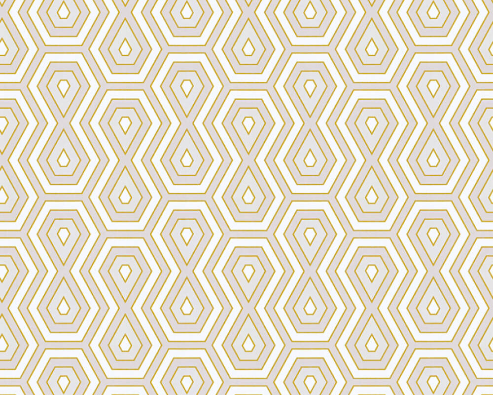 Jungle Chic - Tropical Geometrics geometric wallpaper AS Creation Roll Light Taupe  377071