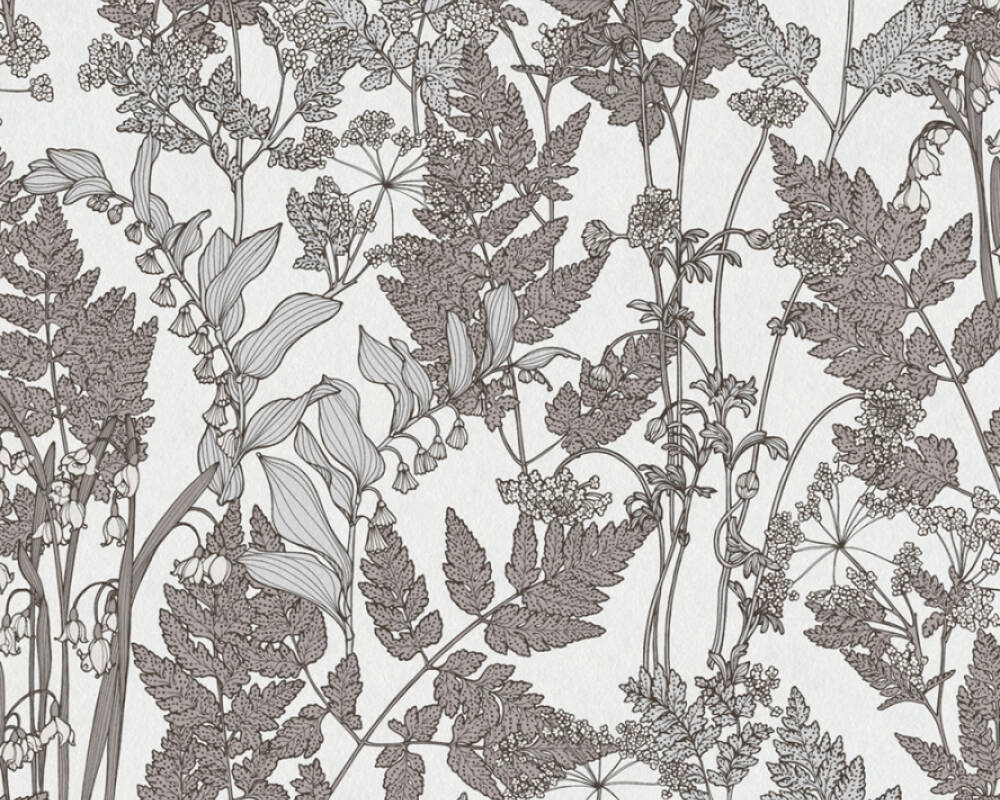 Floral Impression - Florals in the Woods botanical wallpaper AS Creation Roll Grey  377521