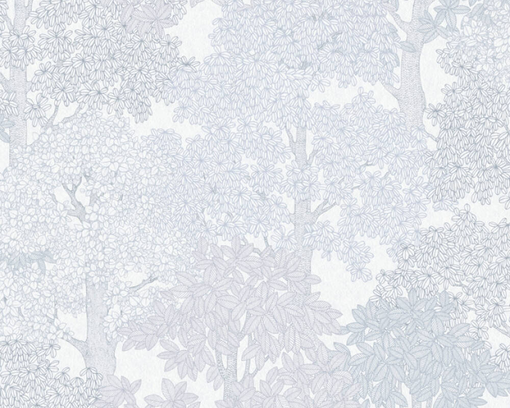 Floral Impression - Whispering Leaves botanical wallpaper AS Creation Roll Grey  377536