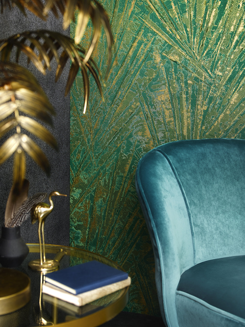Papis Loveday - Luxe Geo Palm Fronds botanical wallpaper Marburg    