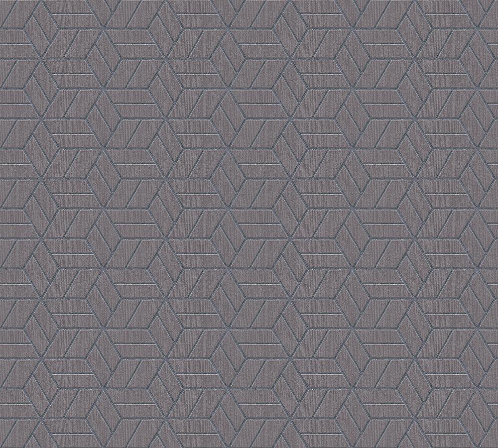 Metropolitan Stories - Abstract Cubes geometric wallpaper AS Creation Roll Dark Grey  369202