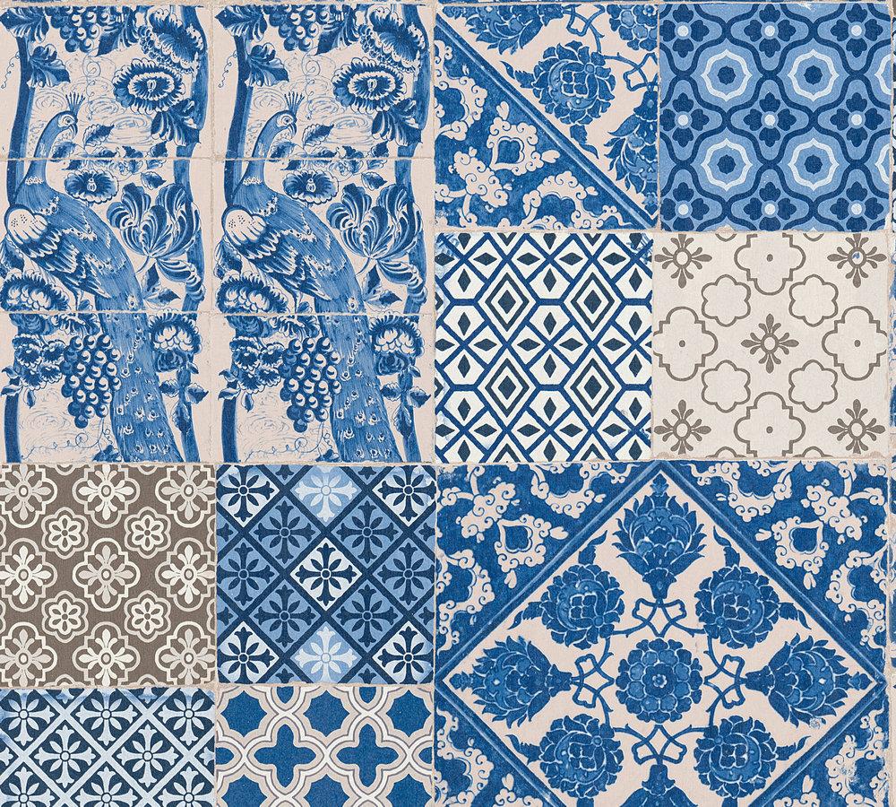 Metropolitan Stories - Tiles In A Roll industrial wallpaper AS Creation Roll Blue  369231
