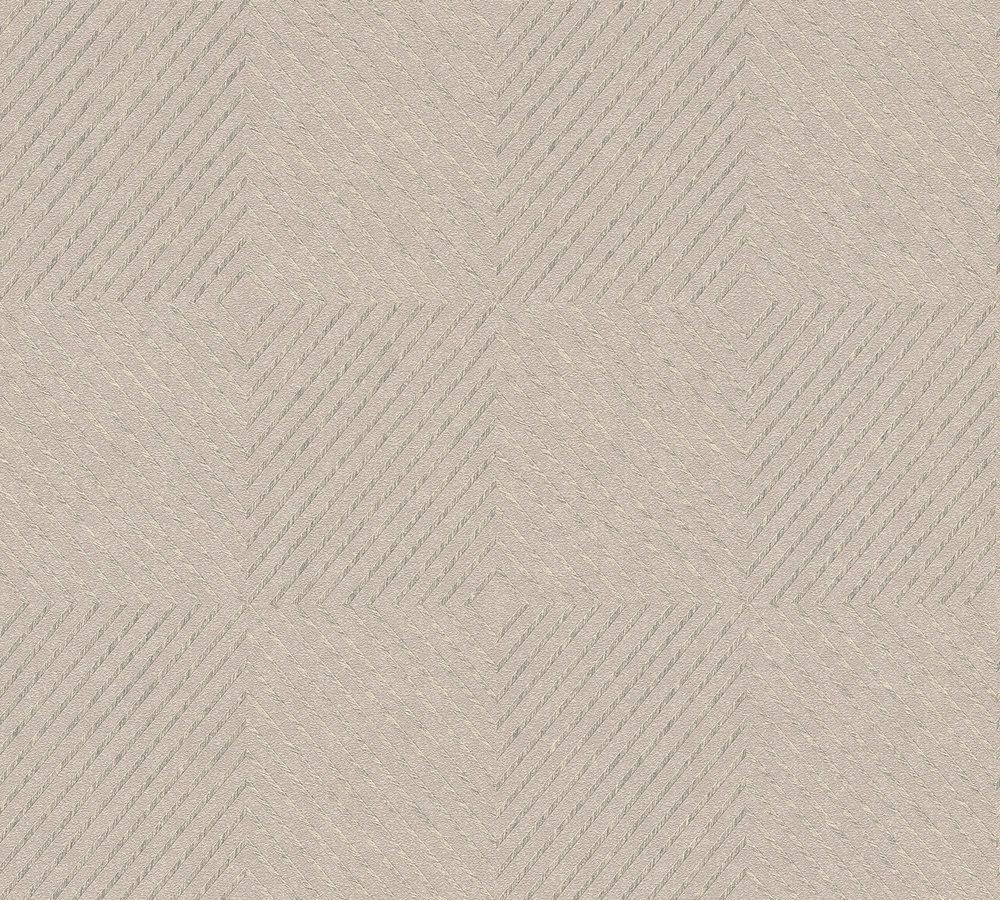 Metropolitan Stories - Scandi Diamonds geometric wallpaper AS Creation Roll Light Grey  369262