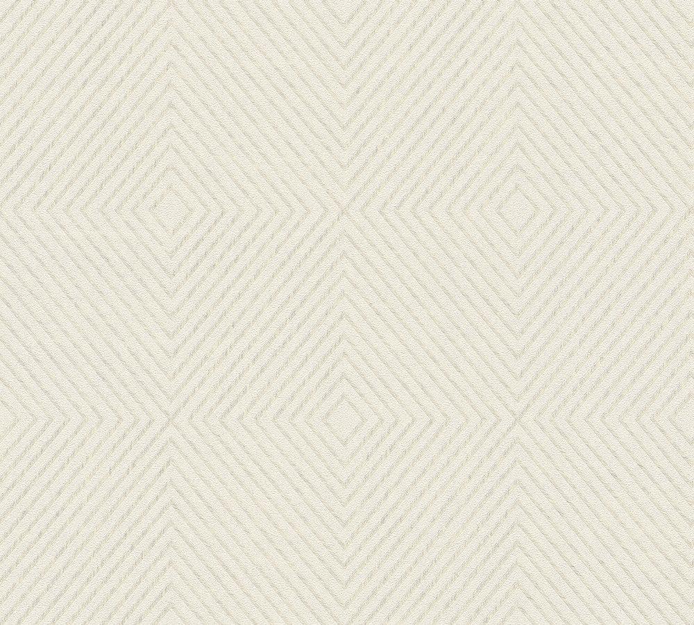 Metropolitan Stories - Scandi Diamonds geometric wallpaper AS Creation Roll Cream  369263