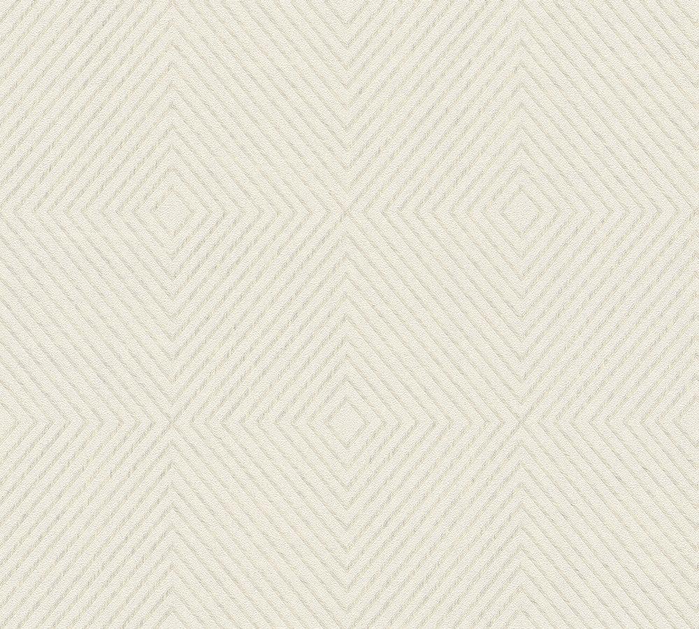 Metropolitan Stories - Scandi Diamonds geometric wallpaper AS Creation Roll Cream  369263