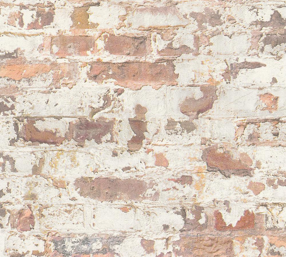 Industrial Elements - Warehouse Brick - Stock Sale clearance AS Creation Roll Orange 369291-stock