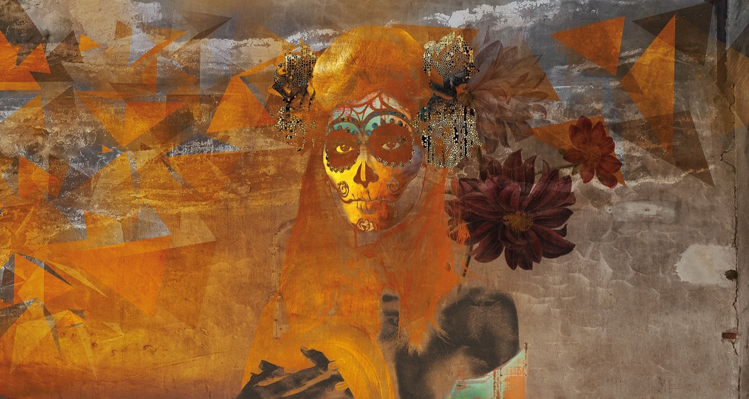 Violet - Mexicoco digital print Muance Orange   11016