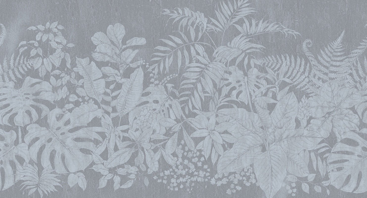 Violet - Botanical digital print Muance Grey   11048