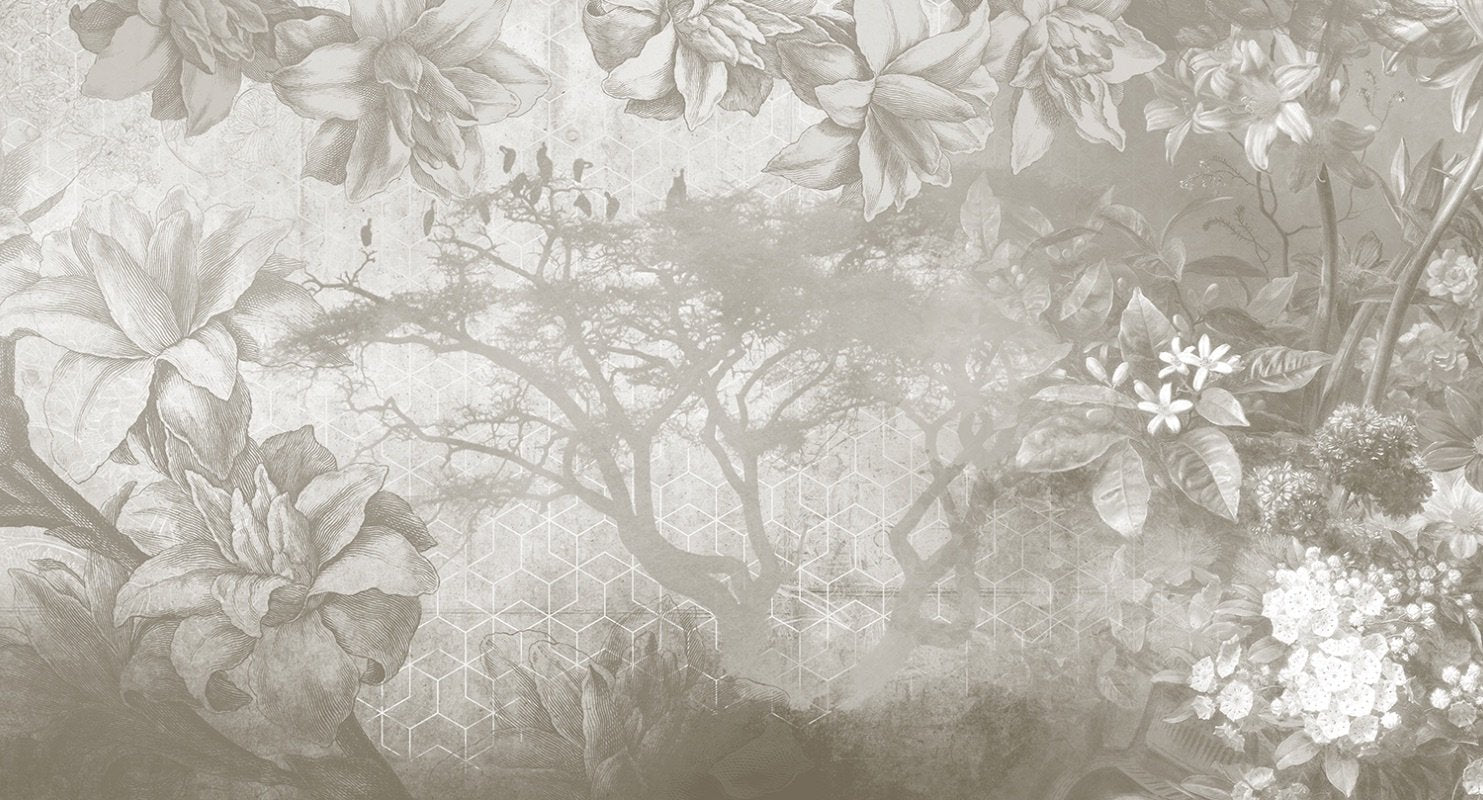 Violet - Spirits digital print Muance Taupe Matt Non-woven (Paper Finish) 11083m-S